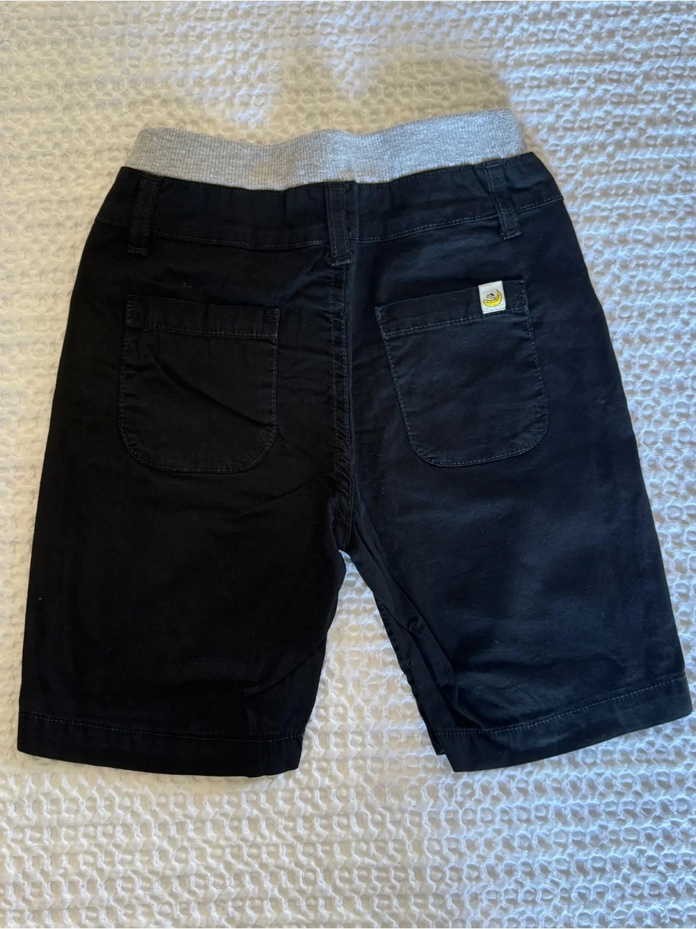 Two Hoonana Kids Stretch Waist Shorts - Black & Burgundy Size 6